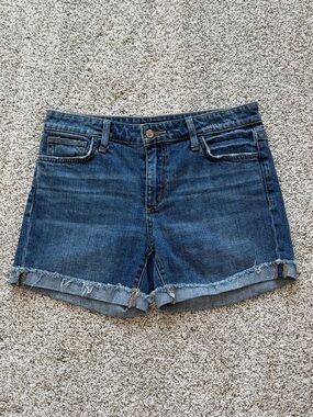 JOE’S Jeans Denim Shorts Size 28 Mid Rise Frayed Hem Blue Wash Casual Summer
